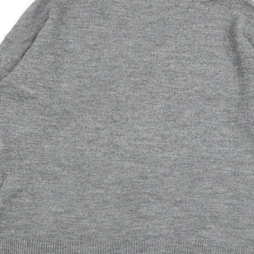 Gap Womens Grey Boat Neck Acrylic Pullover Jumper Size S