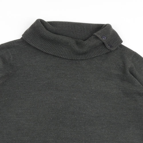 BHS Womens Grey Roll Neck Acrylic Pullover Jumper Size 22