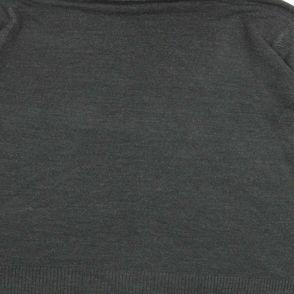 BHS Womens Grey Roll Neck Acrylic Pullover Jumper Size 22