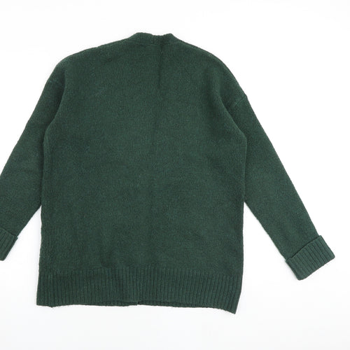 NEXT Womens Green V-Neck Acrylic Cardigan Jumper Size M