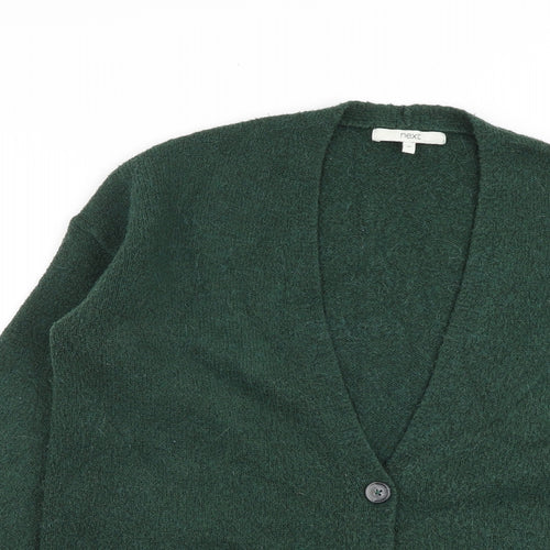 NEXT Womens Green V-Neck Acrylic Cardigan Jumper Size M