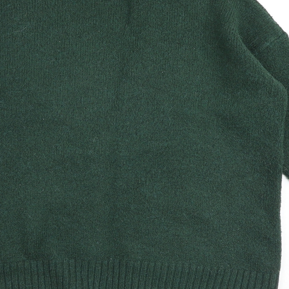 NEXT Womens Green V-Neck Acrylic Cardigan Jumper Size M