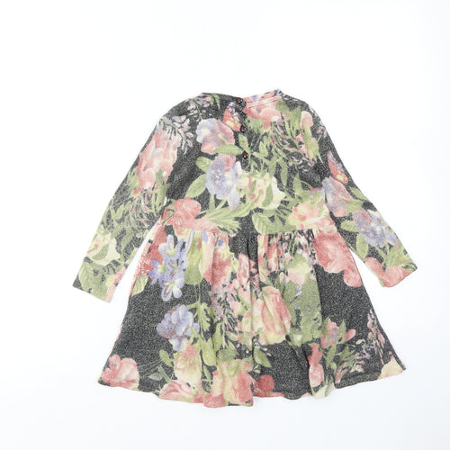 Autograph Womens Green Floral Viscose A-Line Size 20 Round Neck Button