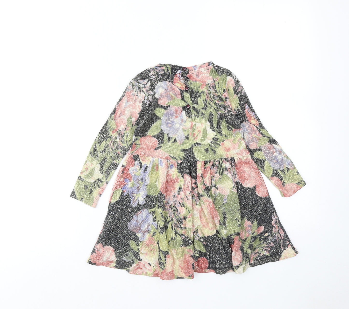 Autograph Womens Green Floral Viscose A-Line Size 20 Round Neck Button