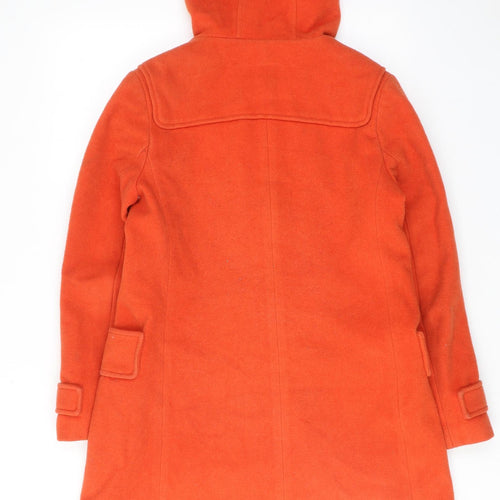 Jesire Womens Orange Overcoat Coat Size 8 Buckle - Duffle Coat