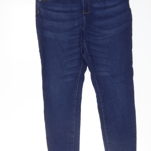 Denim & Co. Womens Blue Cotton Skinny Jeans Size 18 Regular Zip