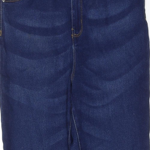 Denim & Co. Womens Blue Cotton Skinny Jeans Size 18 Regular Zip