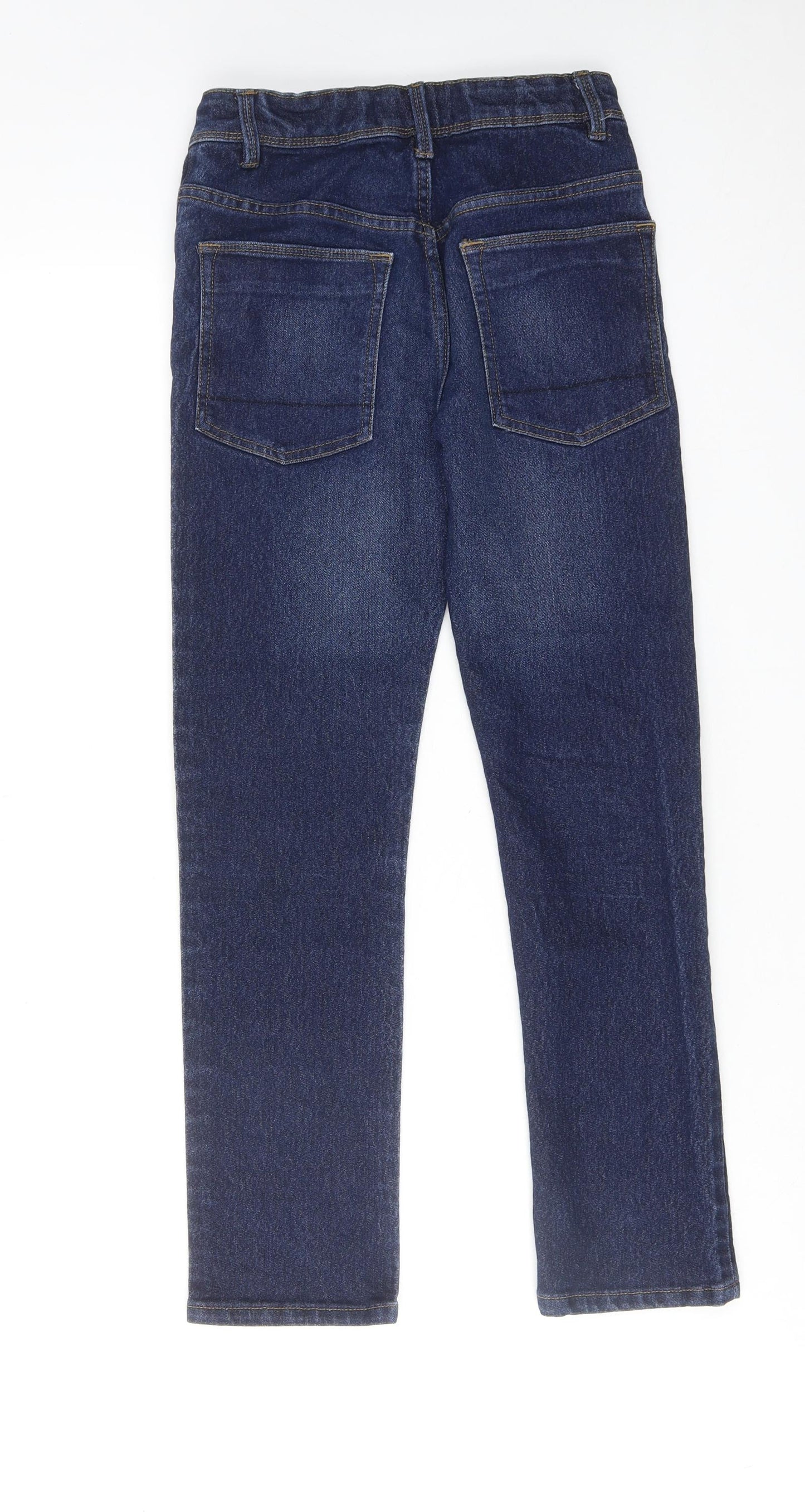 Matalan Boys Blue Cotton Skinny Jeans Size 10 Years Slim Zip