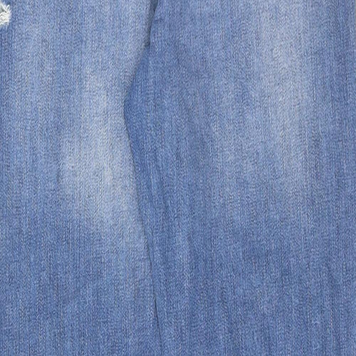 River Island Womens Blue Cotton Tapered Jeans Size 8 Regular Zip