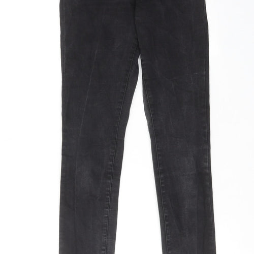 Denim & Co. Womens Black Cotton Skinny Jeans Size 10 Regular Zip