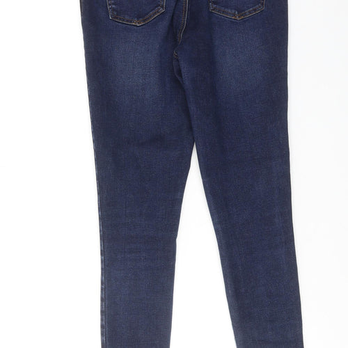 TU Womens Blue Cotton Skinny Jeans Size 10 Regular Zip