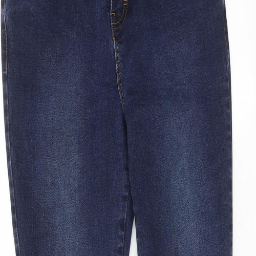 TU Womens Blue Cotton Skinny Jeans Size 10 Regular Zip