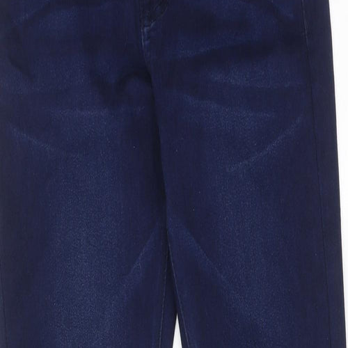 Mini Mignon Womens Blue Cotton Skinny Jeans Size 14 Regular Zip