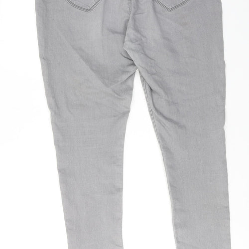 Dorothy Perkins Womens Grey Cotton Skinny Jeans Size 16 Regular