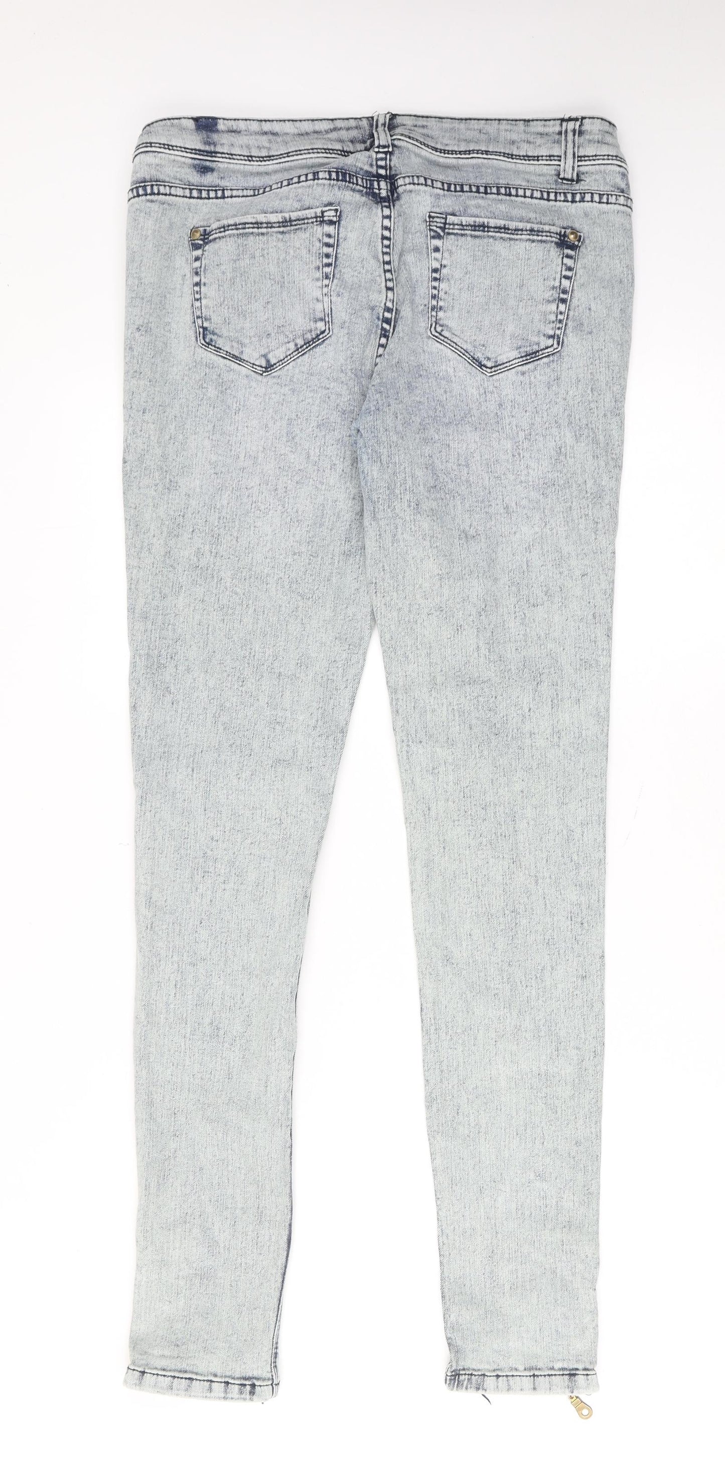 Atmosphere Womens Blue Cotton Skinny Jeans Size 12 Regular Zip
