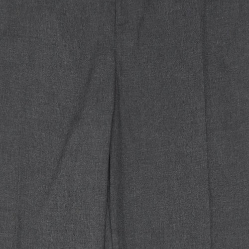 Marks and Spencer Mens Grey Polyester Dress Pants Trousers Size 36 in Regular Zip