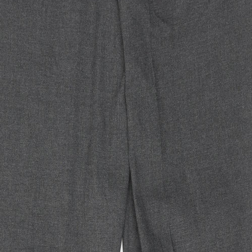 Marks and Spencer Mens Grey Polyester Dress Pants Trousers Size 36 in Regular Zip