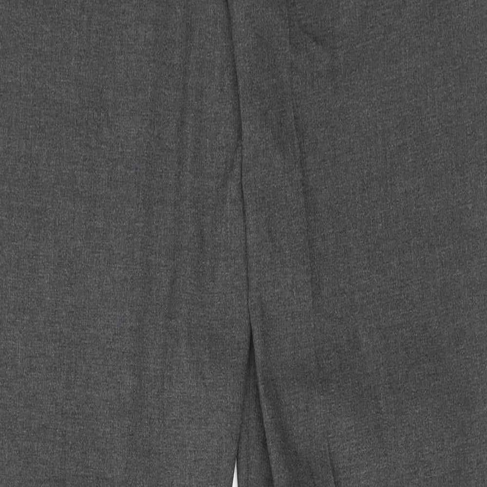 Marks and Spencer Mens Grey Polyester Dress Pants Trousers Size 36 in Regular Zip