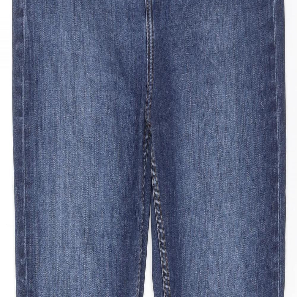F&F Womens Blue Cotton Skinny Jeans Size 10 Regular Zip