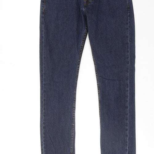 Denim & Co. Mens Blue Cotton Skinny Jeans Size 28 in L32 in Slim Button