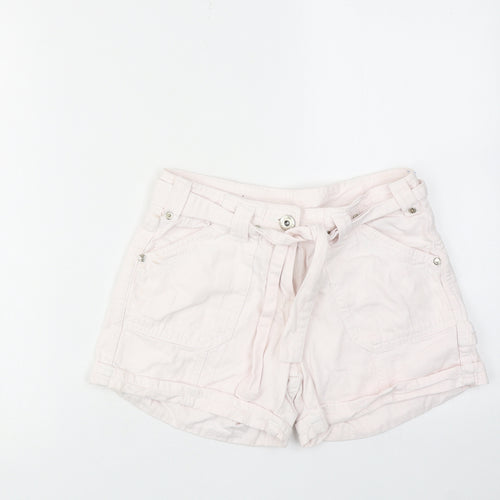 915 Teenwear Girls Pink Cotton Hot Pants Shorts Size 11 Years Regular Zip