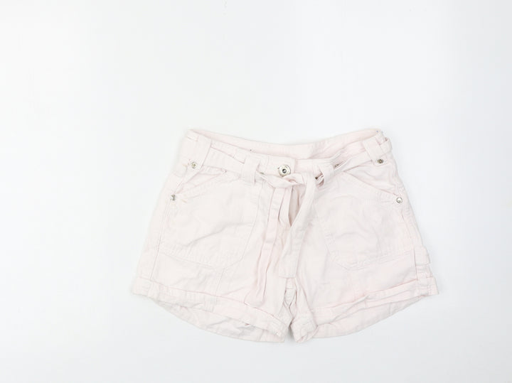 915 Teenwear Girls Pink Cotton Hot Pants Shorts Size 11 Years Regular Zip