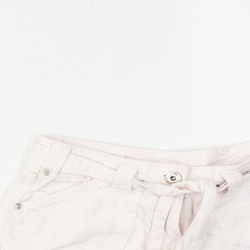 915 Teenwear Girls Pink Cotton Hot Pants Shorts Size 11 Years Regular Zip