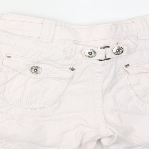915 Teenwear Girls Pink Cotton Hot Pants Shorts Size 11 Years Regular Zip