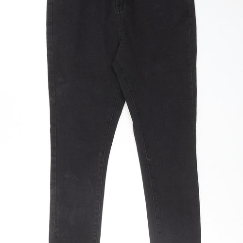 George Womens Black Cotton Skinny Jeans Size 12 Regular Zip