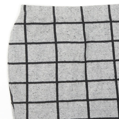 Select Womens Grey Check Polyester Straight & Pencil Skirt Size 8