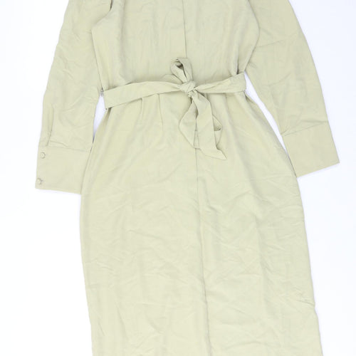 Autograph Womens Ivory Modal Maxi Size 12 Round Neck Button