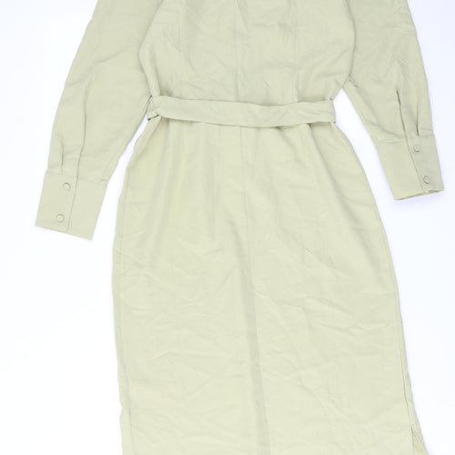Autograph Womens Ivory Modal Maxi Size 12 Round Neck Button