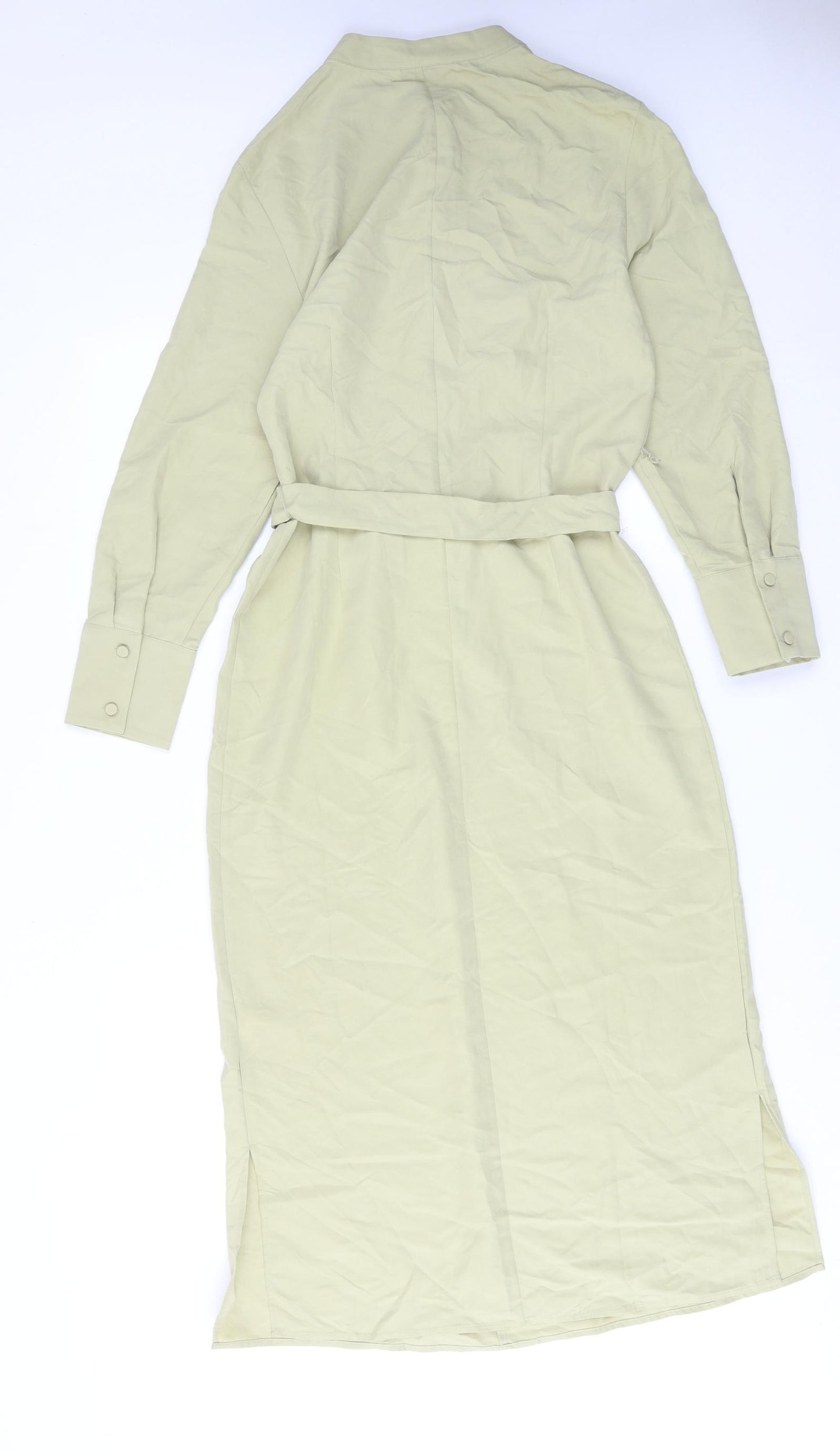 Autograph Womens Ivory Modal Maxi Size 12 Round Neck Button