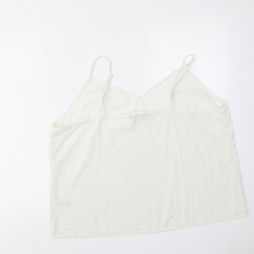 Marks and Spencer Womens White Polyester Camisole Tank Size 20 V-Neck