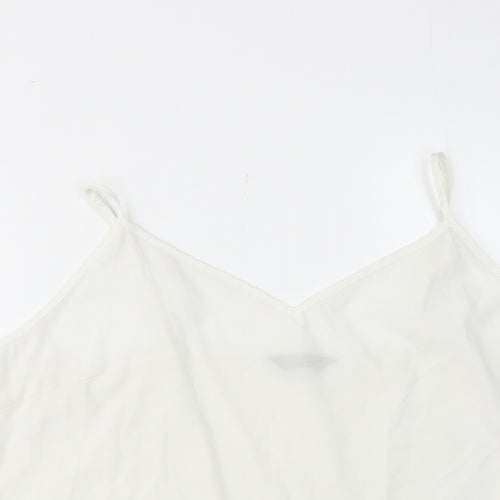 Marks and Spencer Womens White Polyester Camisole Tank Size 20 V-Neck