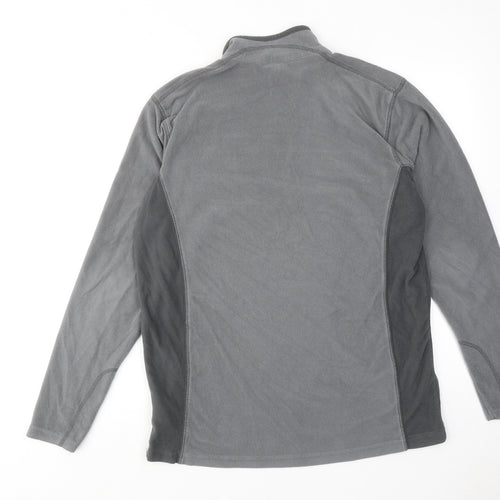Columbia Mens Grey Polyester Henley Sweatshirt Size L