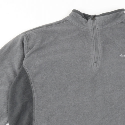 Columbia Mens Grey Polyester Henley Sweatshirt Size L