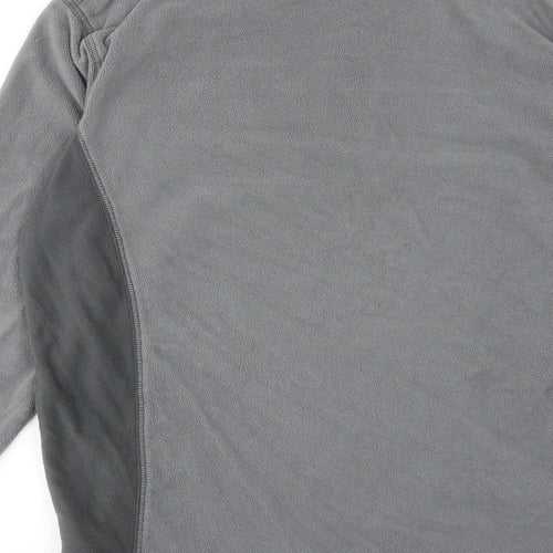 Columbia Mens Grey Polyester Henley Sweatshirt Size L