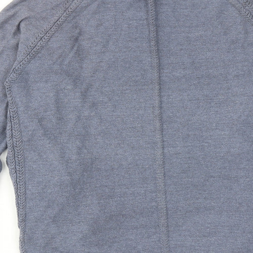 Fat Face Womens Blue V-Neck Cotton Cardigan Jumper Size 12