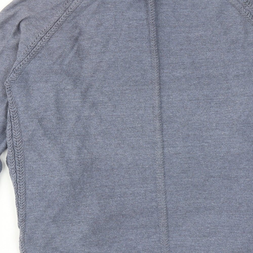 Fat Face Womens Blue V-Neck Cotton Cardigan Jumper Size 12