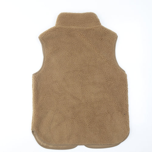 Marks and Spencer Womens Brown Gilet Jacket Size 10 Zip