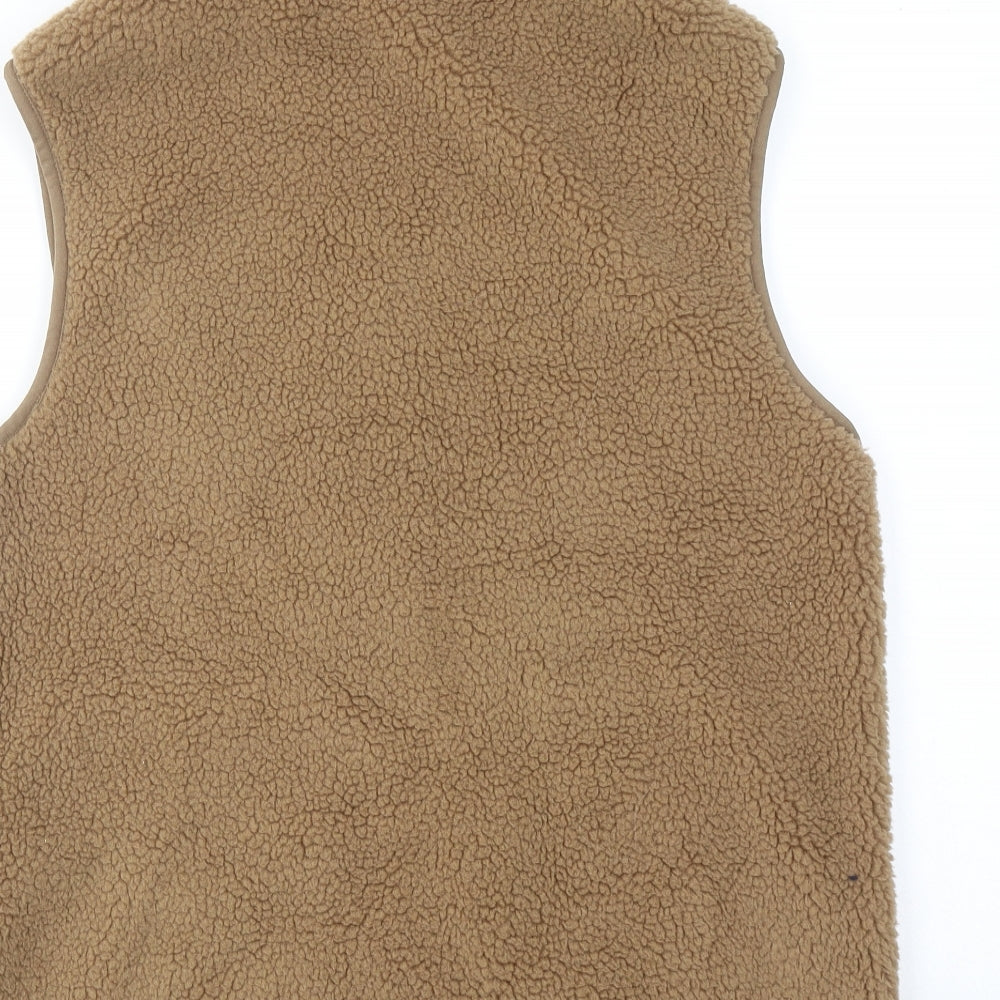 Marks and Spencer Womens Brown Gilet Jacket Size 10 Zip