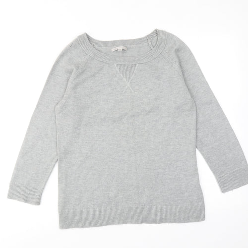 Gap Womens Grey Round Neck Nylon Pullover Jumper Size M