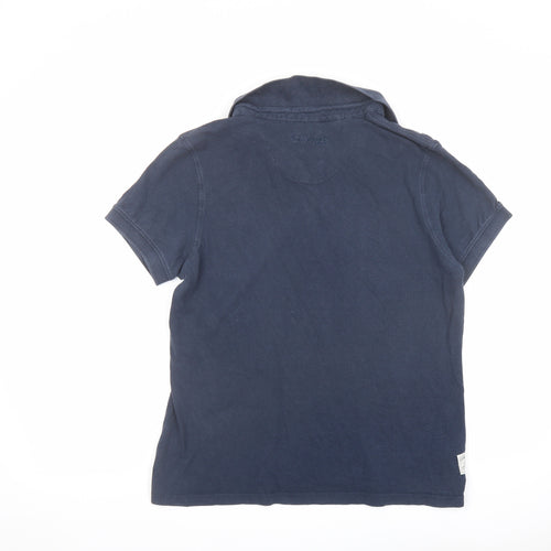 Crew Clothing Womens Blue Cotton Basic Polo Size 16 Collared
