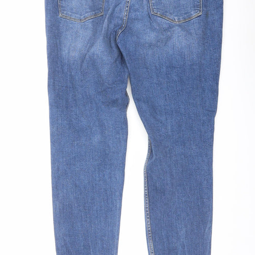 Denim & Co. Womens Blue Cotton Skinny Jeans Size 16 L28 in Regular Button