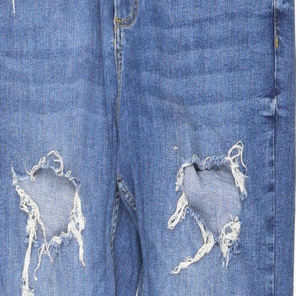 Denim & Co. Womens Blue Cotton Skinny Jeans Size 16 L28 in Regular Button