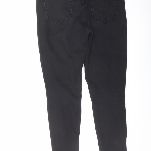 Denim & Co. Womens Black Cotton Skinny Jeans Size 14 L26 in Regular Button