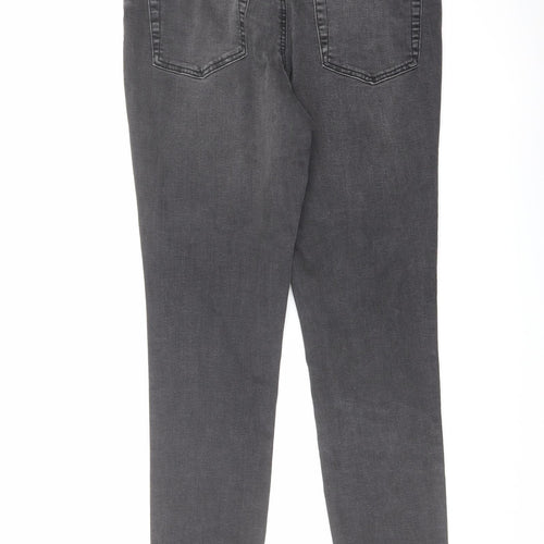 Denim & Co. Womens Grey Cotton Skinny Jeans Size 16 L30 in Regular Button