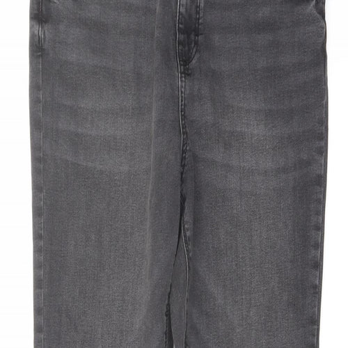 Denim & Co. Womens Grey Cotton Skinny Jeans Size 16 L30 in Regular Button
