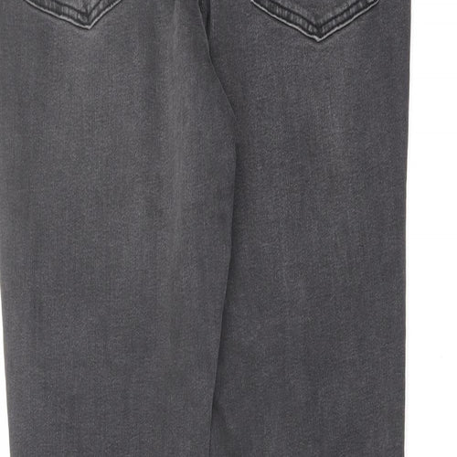 Denim & Co. Womens Grey Cotton Skinny Jeans Size 16 L30 in Regular Button